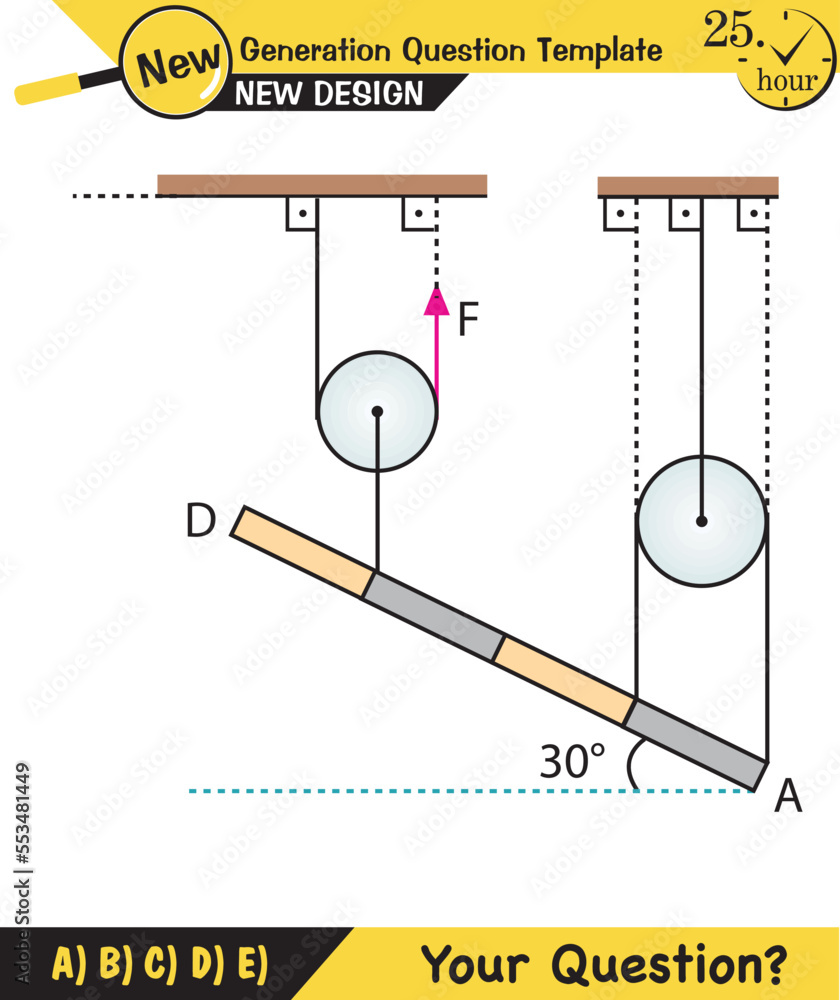 Physics, simple machines, inclined plane, spinning wheel, pulleys, next