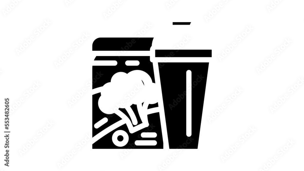 sports nutrition broccoli glyph icon animation sports nutrition broccoli glyph icon animation