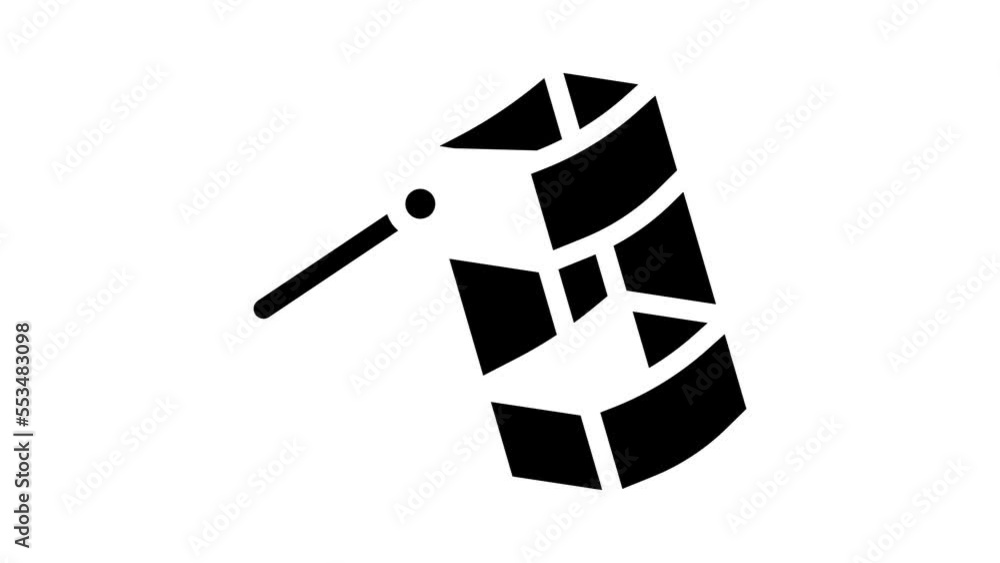box kite fly glyph icon animation box kite fly glyph icon animation