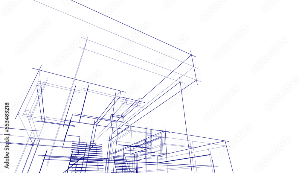 abstract sketch of a building