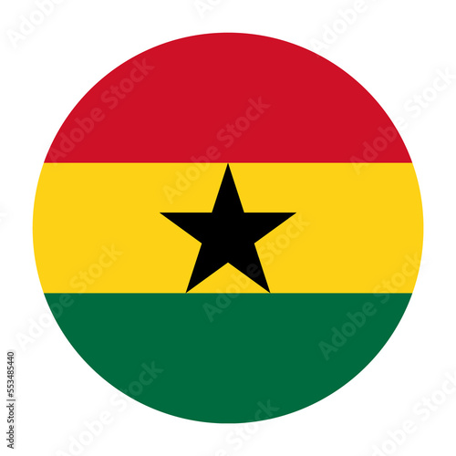 Free Download Ghana Flat Rounded Flag with Transparent Background - GFXLoad