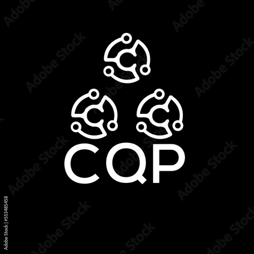 CQP letter logo. CQP best black background vector image. CQP Monogram logo design for entrepreneur and business.
 photo