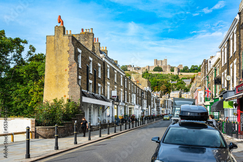 Dover Castle view from Castle Street, Dover, England
