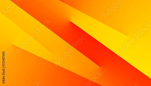 Obraz na płótnie Yellow orange red abstract background for design. Geometric shapes. Triangles, squares, stripes, lines. Color gradient. Modern, futuristic. Colorful. Bright. Web banner. w salonie