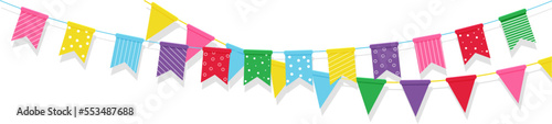 colorful banner and pennant chain for celebrations