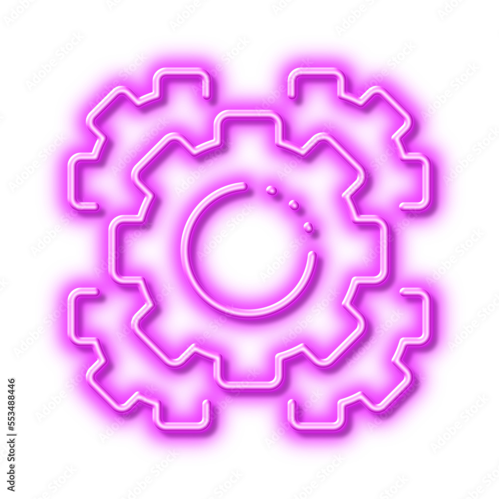 Seo gears line icon. Settings cogwheel sign. Traffic management. Neon light effect outline icon. Seo gears line icon. Settings cogwheel sign. Traffic management. Neon light effect outline icon.