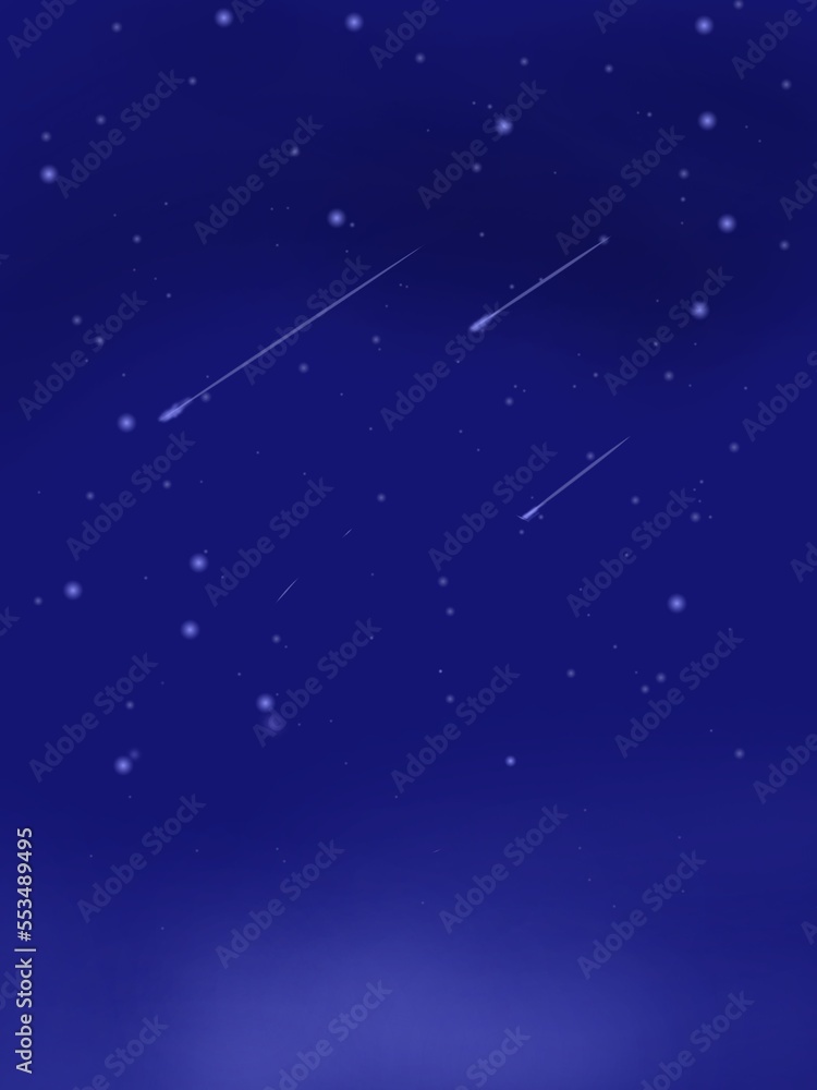 Fototapeta premium Night sky stars and meteor