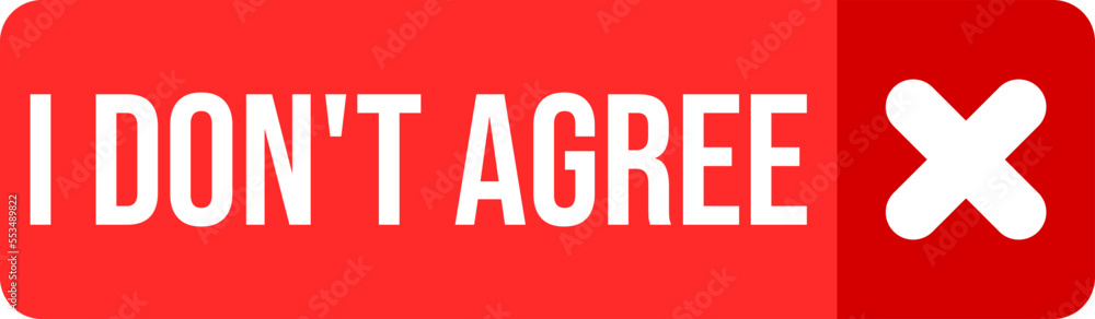 Decline button. Red button for refusing. Decline button. Red button for refusing.
