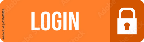 Login button. Orange login button.