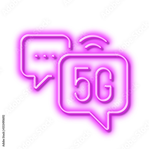 Wallpaper Mural 5g wi-fi internet line icon. Wifi wireless network sign. Neon light effect outline icon. Torontodigital.ca
