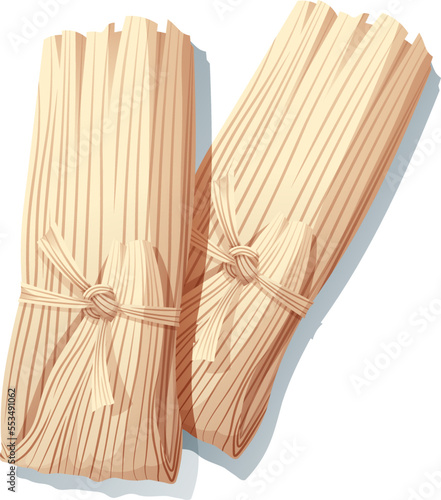 Tamales on an isolated background. Traditional Mexican food. Delicious food vector illustration