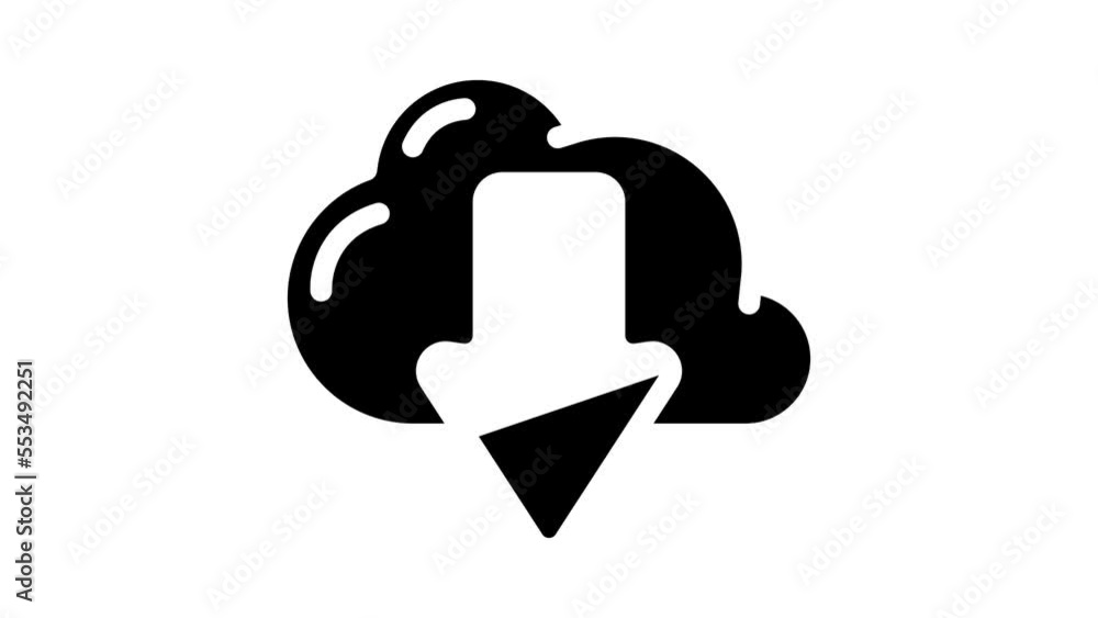 download file from cloud glyph icon animation download file from cloud glyph icon animation