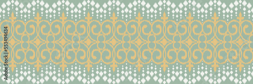 Ikat floral tribal Africa Seamless Pattern. Ethnic Geometric Batik Ikkat Digital vector textile Design for Prints Fabric saree Mughal brush symbol Swaths texture Kurti Kurtis Kurtas