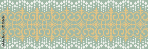 Ikat floral tribal Africa Seamless Pattern. Ethnic Geometric Batik Ikkat Digital vector textile Design for Prints Fabric saree Mughal brush symbol Swaths texture Kurti Kurtis Kurtas