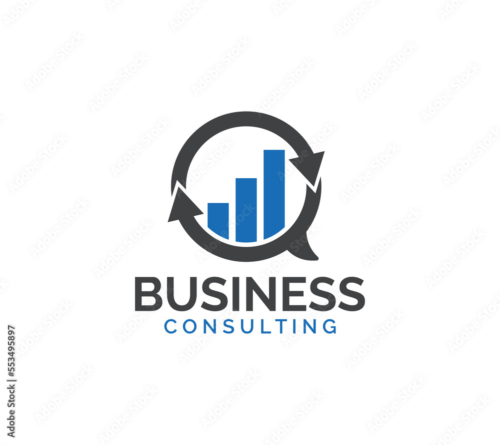 Business Consulting logo design on white background, Vector illustration.