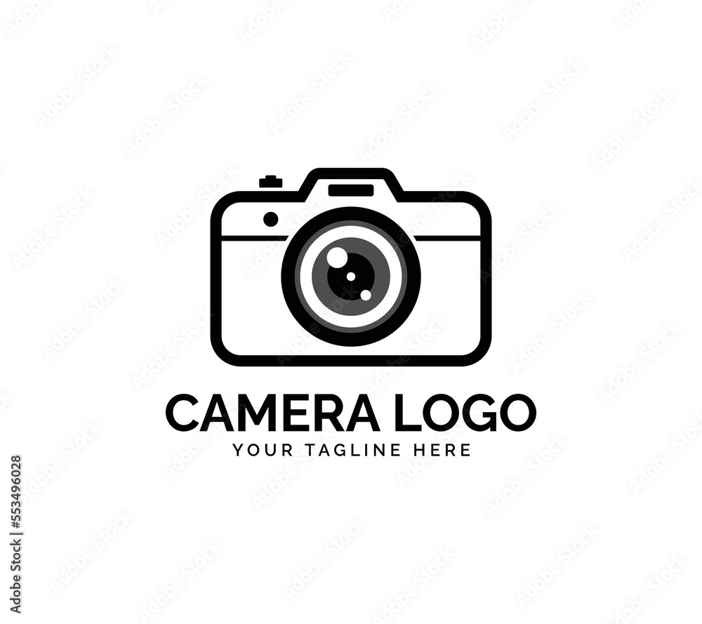 Camera logo design on white background, Vector illustration. Camera logo design on white background, Vector illustration.