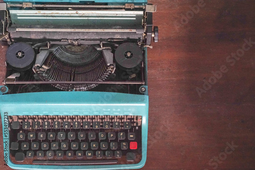 old typewriter on a table