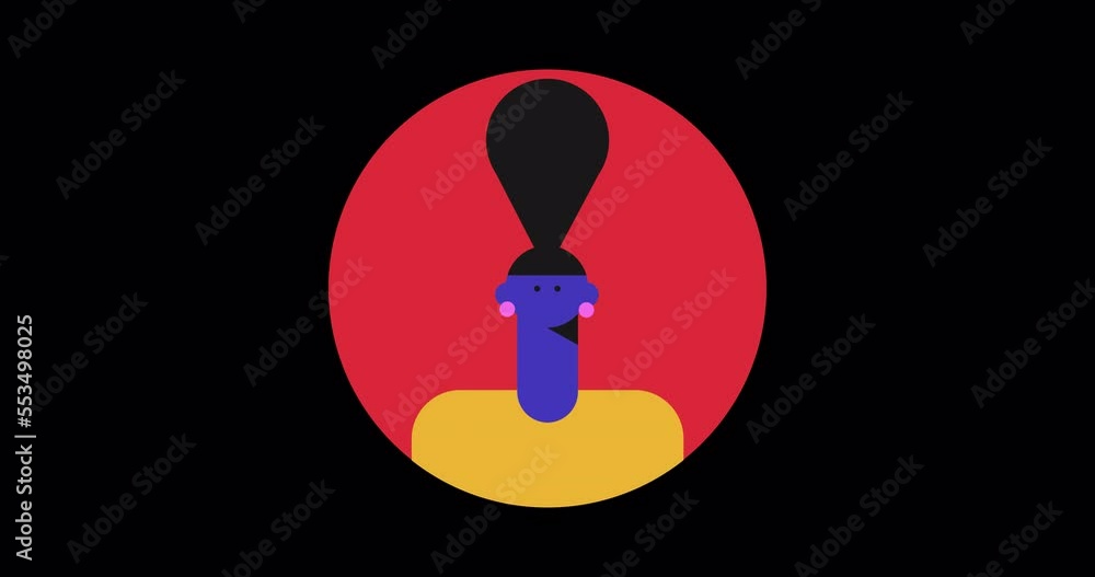 Female character. 2D animation, Copy space for text. Animated footage 2d flat style. People avatars. Female character. 2D animation, Copy space for text. Animated footage 2d flat style. People avatars.