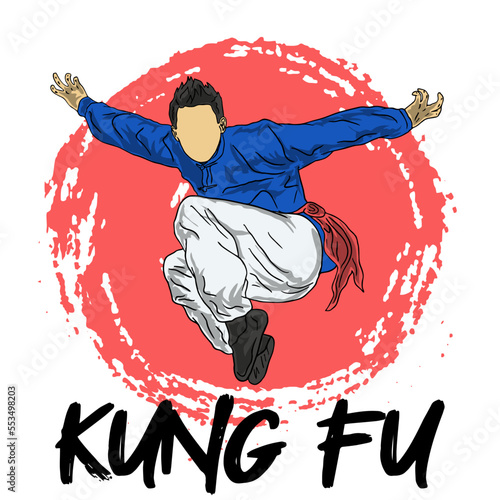 kung fu design modern logo vector