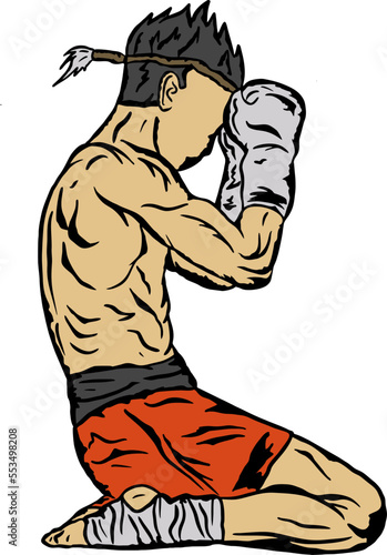 muay thai logo icon vector
