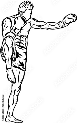 muay thai logo icon vector
