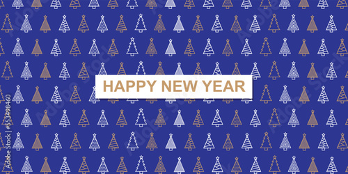 HAPPY NEW YEAR WITH BLUE BACKGROUND