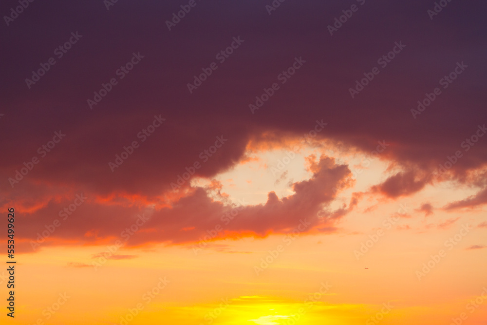 Beautiful sunset cloud