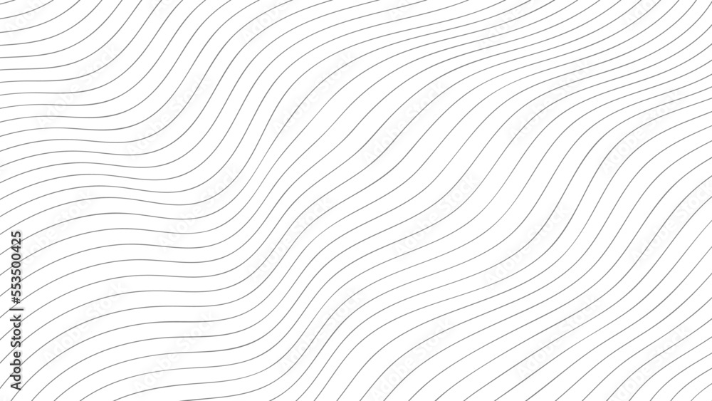 Simple abstract template with wavy thin lines. Optical illusion background.	