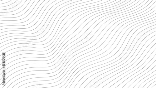 Simple abstract template with wavy thin lines. Optical illusion background. 