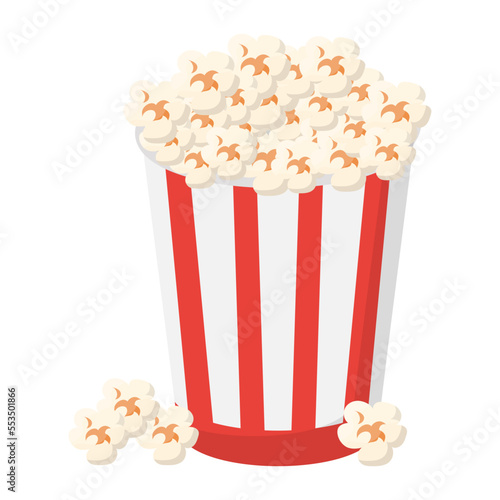 Bucket of Salted Popcorn concept Late or movie Night cravings snacks vector icon design, Fast Food symbol, Junk food sign, popular inexpensive good taste snacks stock illustration 