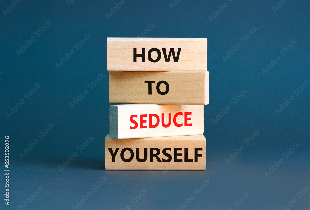 How to seduce yourself symbol. Concept word How to seduce yourself on wooden blocks. Beautiful grey table grey background. Business and how to seduce yourself concept. Copy space. How to seduce yourself symbol. Concept word How to seduce yourself on wooden blocks. Beautiful grey table grey background. Business and how to seduce yourself concept. Copy space.