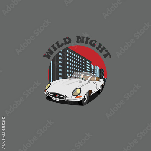 Classic Vintage Car Vector Illustration