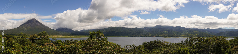 panoramic view of the arenal volcano