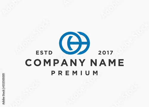 letter oh circle logo design vector illustration template