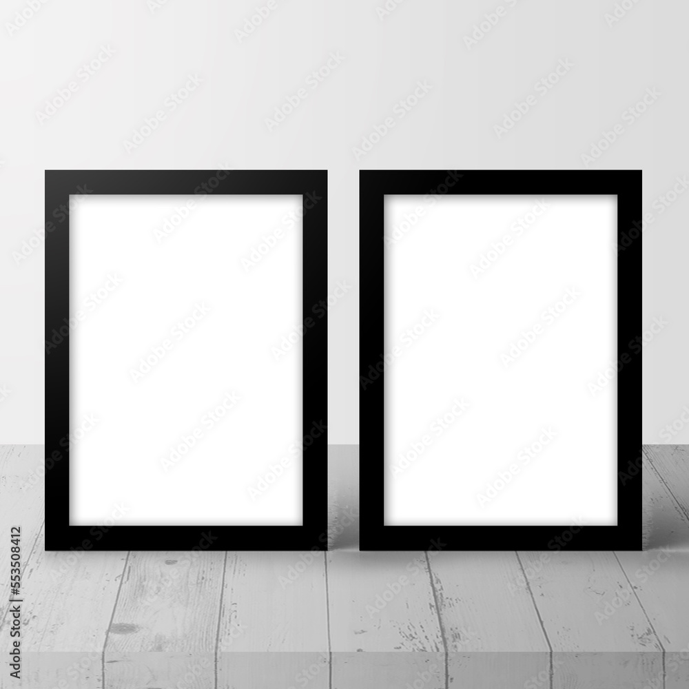 blank picture frames on wall, 2 empty frame space blank picture frames on wall, 2 empty frame space