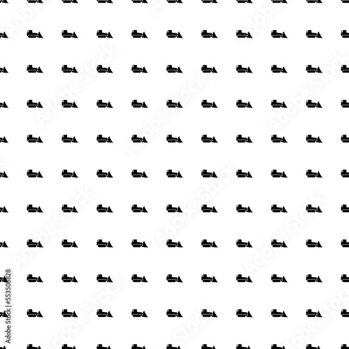 Square seamless background pattern from black bulldozer symbols. The pattern is evenly filled. Vector illustration on white background