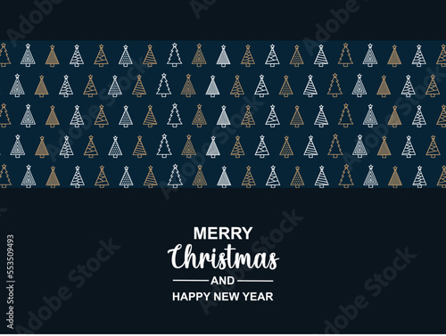 MERRY CHRISTMAS AND HAPPY NEW YEAR BLUE POSTCARD DESIGN 