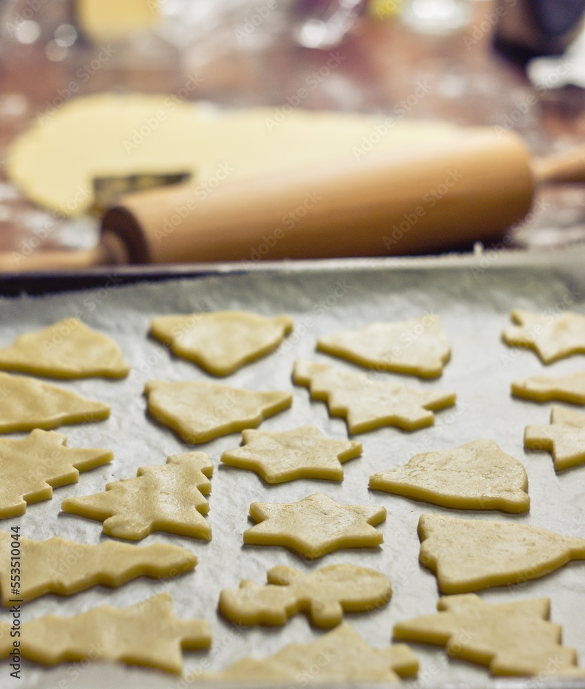 Baking Linz dough, Christmas cookies Baking Linz dough, Christmas cookies
