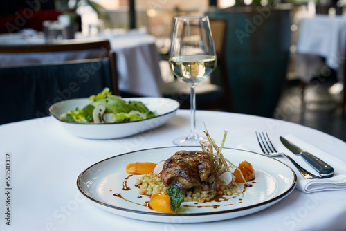 excellent food served on a white background