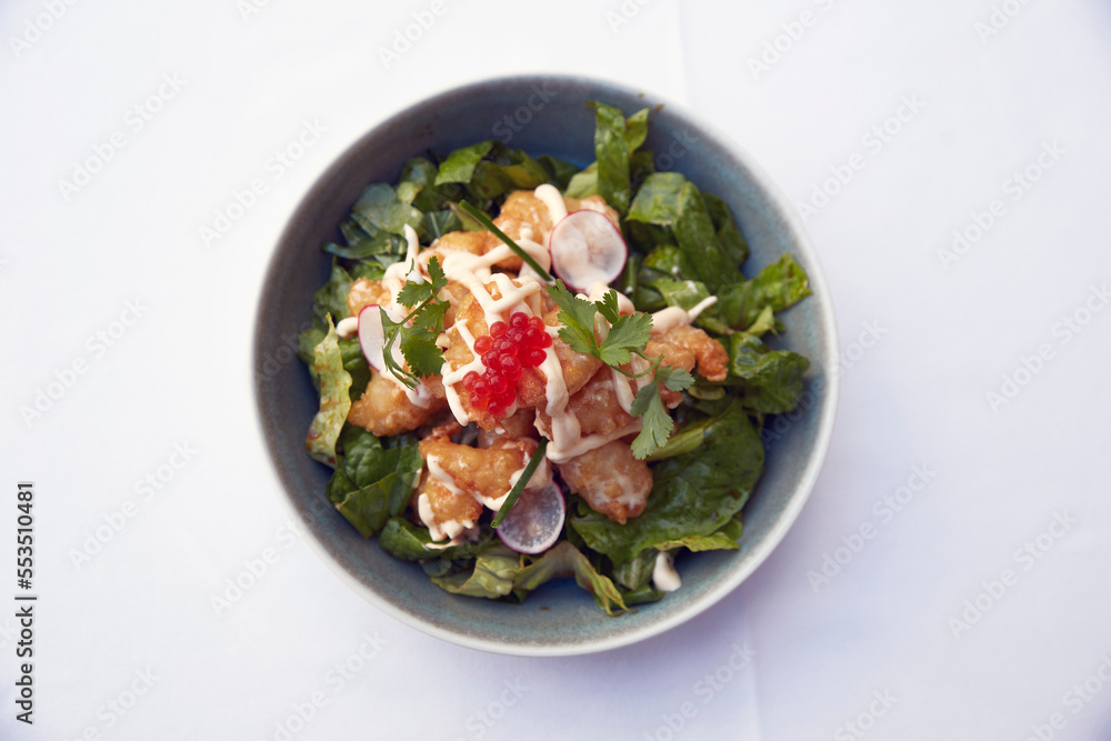 excellent food served on a white background