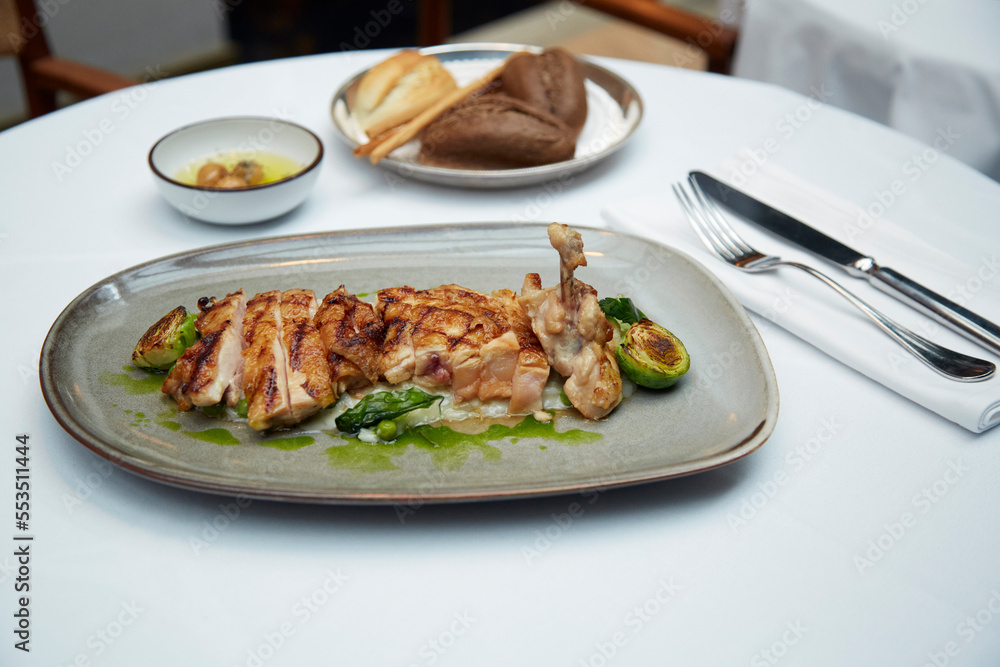 excellent food served on a white background excellent food served on a white background