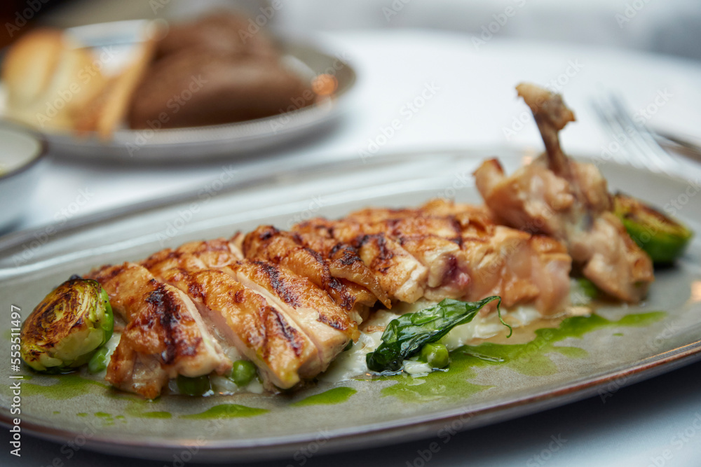 excellent food served on a white background excellent food served on a white background