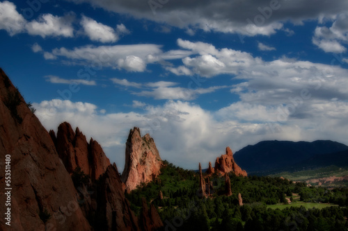 The Garden of the Gods' red rock formations were created during a geological upheaval along a natural fault line millions of years ago