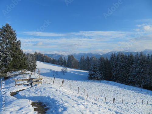 Roßhaupten am Forggensee im Winter
