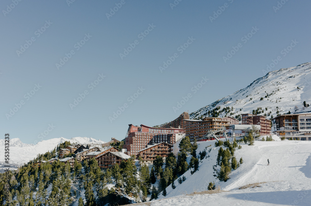 Obraz premium Ski resort Les Arcs in France