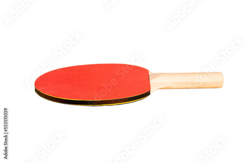 Ping pong paddle isolated on white background