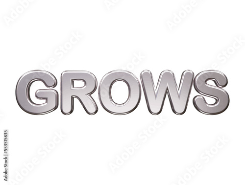 Grows text effect vector illustration