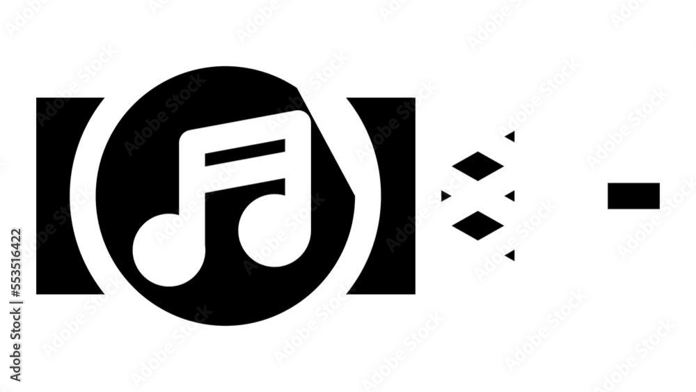 audio cable glyph icon animation audio cable glyph icon animation