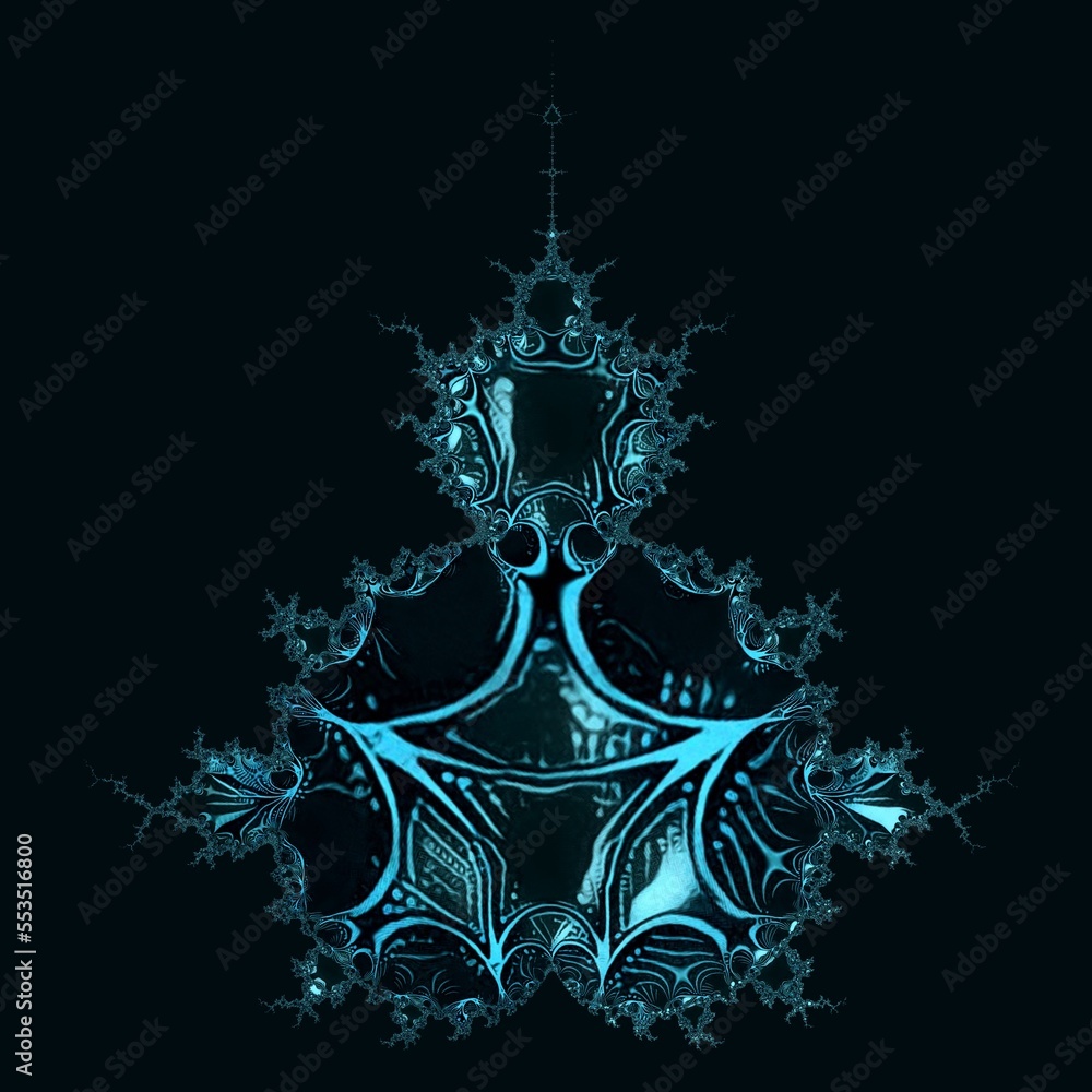 Fototapeta premium 3d melting wax shades of blue pattern