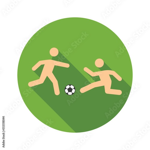 Soccer players icon vector graphic illustration